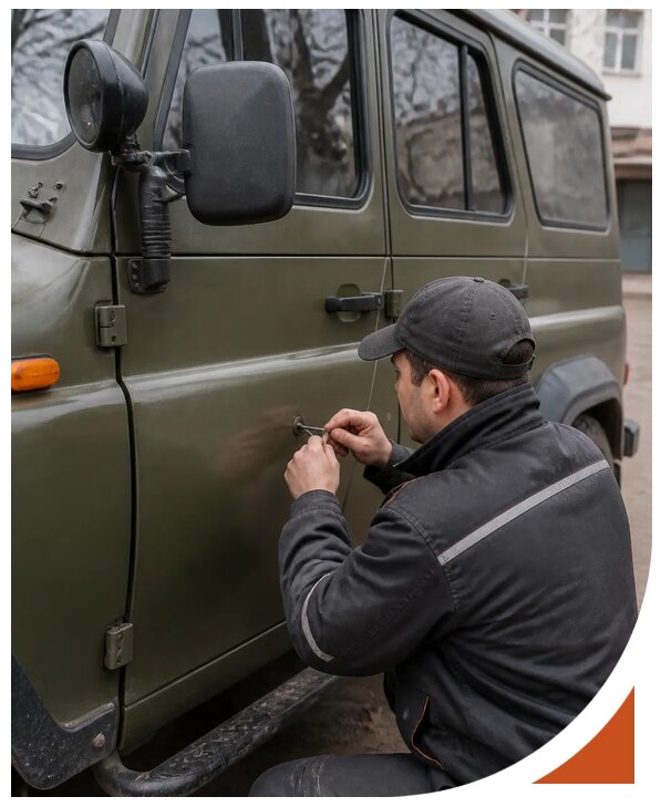 Профессиональное вскрытие автомобиля УАЗ без повреждений в Южноуральске